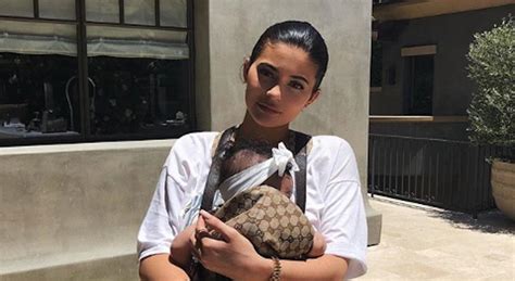 gucci baby carrier kylie jenner